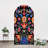 Lofaris Color Mexican National Floral Birthday Arch Backdrop